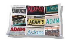 ADAM Personalized Pillowcase featuring the name in photos of signs