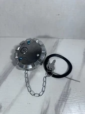 Silver Locking Diesel Fuel Gas Cap Fit For Freightliner Kenworth Western Star