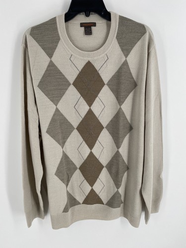 Dockers Sweater Mens XXL Beige Brown 