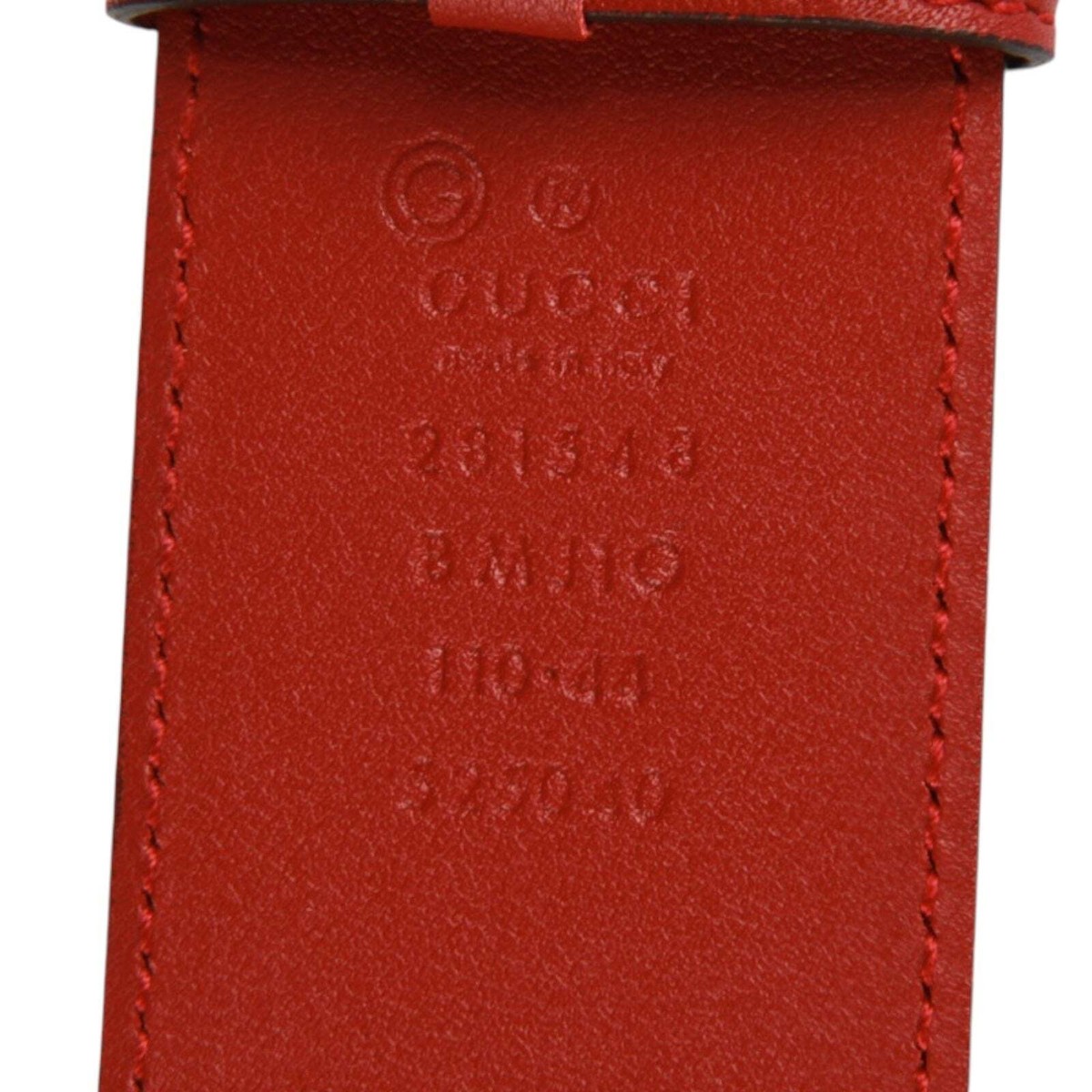 Authentic Gucci Micro Guccissima Belt red leather Gucci Women main image 3