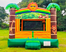 Commercial Grade Tropical Marble Bounce House with Commercial Grade 1HP Blower