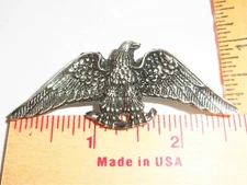 Eagle pin vintage collectible old biker vest hat pinback USA bird memorabilia