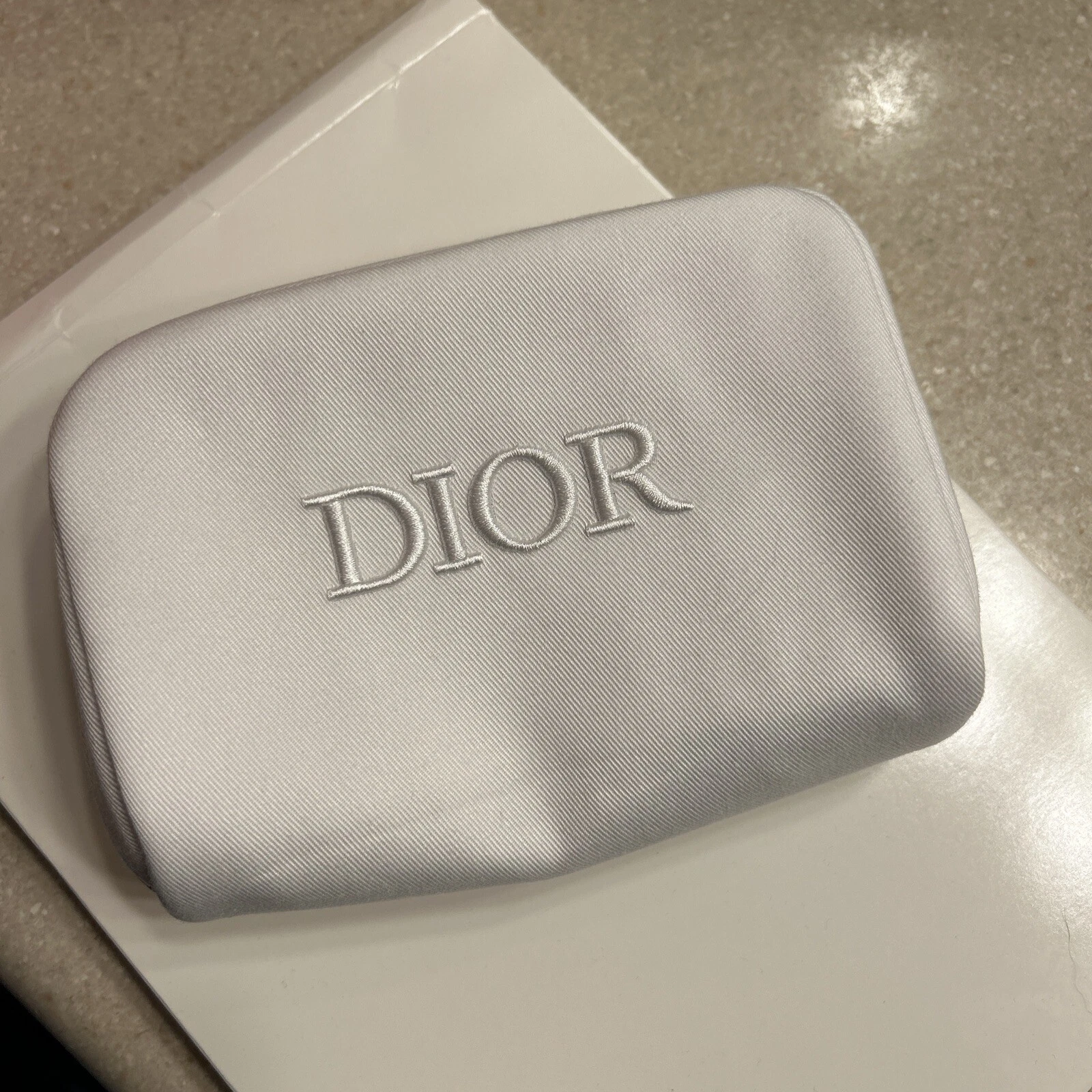 Sac à cosmétiques Dior blanc petit sac de rangement voyage
