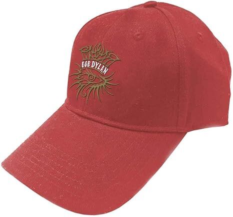 Authentic Bob Dylan Eye Icon Baseball Hat Cap Red NEW - Picture 1 of 1