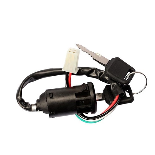 4 Wire Motorcycle Ignition Switch Key Set Motorcycle Entry Starter Electric Key - Picture 4 of 11