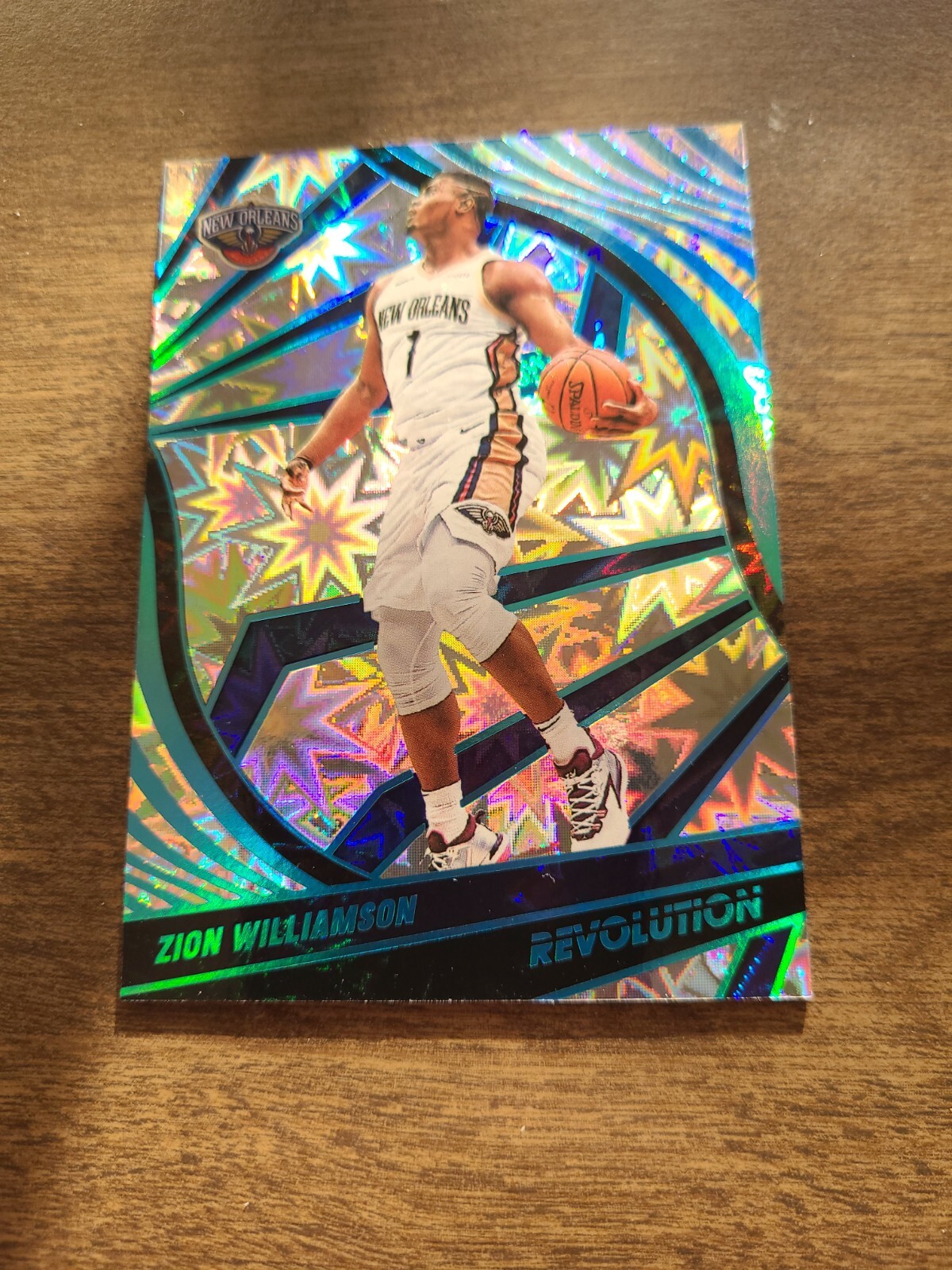 Nice 2020 21 Panini Revolution Zion Williamson Impact Blue Holo. #115/149 Made