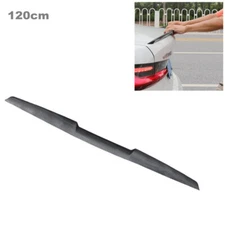 120cm Carbon Fiber Pattern Car Rear Roof Trunk Spoiler Wing Lip Sticker Rubber