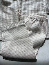 Handsewn 18mo linen set is irreversible- Jacqui Wou original
