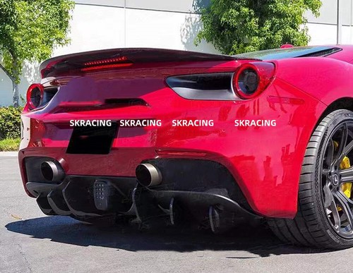 Alerón labial trasero de fibra de carbono real para Ferrari 488 GTB 2016-19 - Imagen 9 de 23