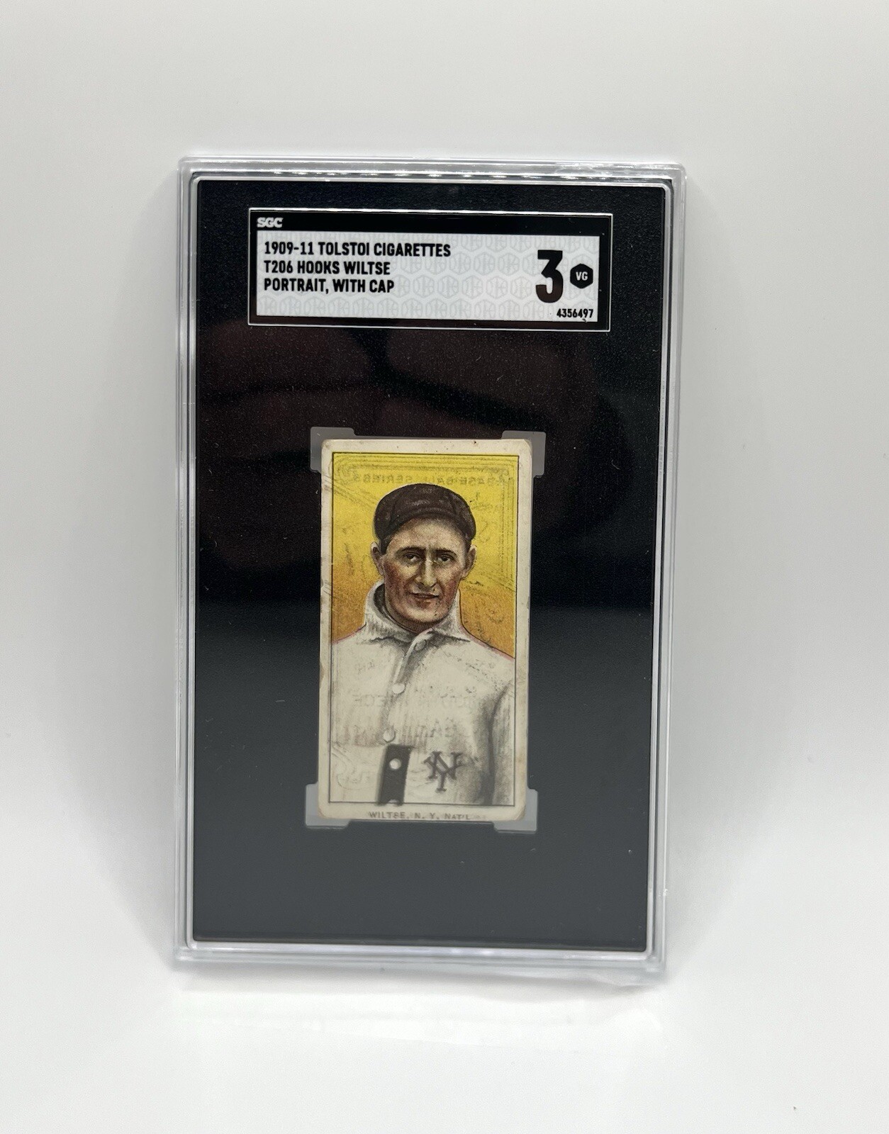 1909-11 T206 Tolstoi - HOOKS WILTSE (Portrait, W/cap) - SGC 3