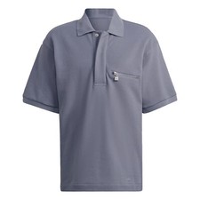 Adidas Originals Men's Blue Version Tie-Break Polo Shirt, Grey