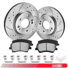 280mm Front Drilled Rotors Brake Pads for 2017 - 2020 Hyundai Elantra 1.4L/2.0L