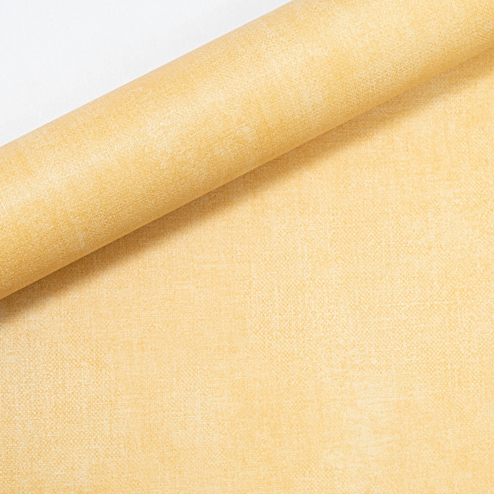 Plain Yellow Textured Wallpaper Linen Effect Paste The Wall Slightly