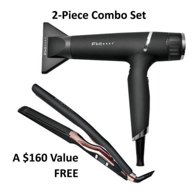 FHI Heat The Innovator Digital Salon Hair Dryer + The Curve 1'' Pro Styling Iron