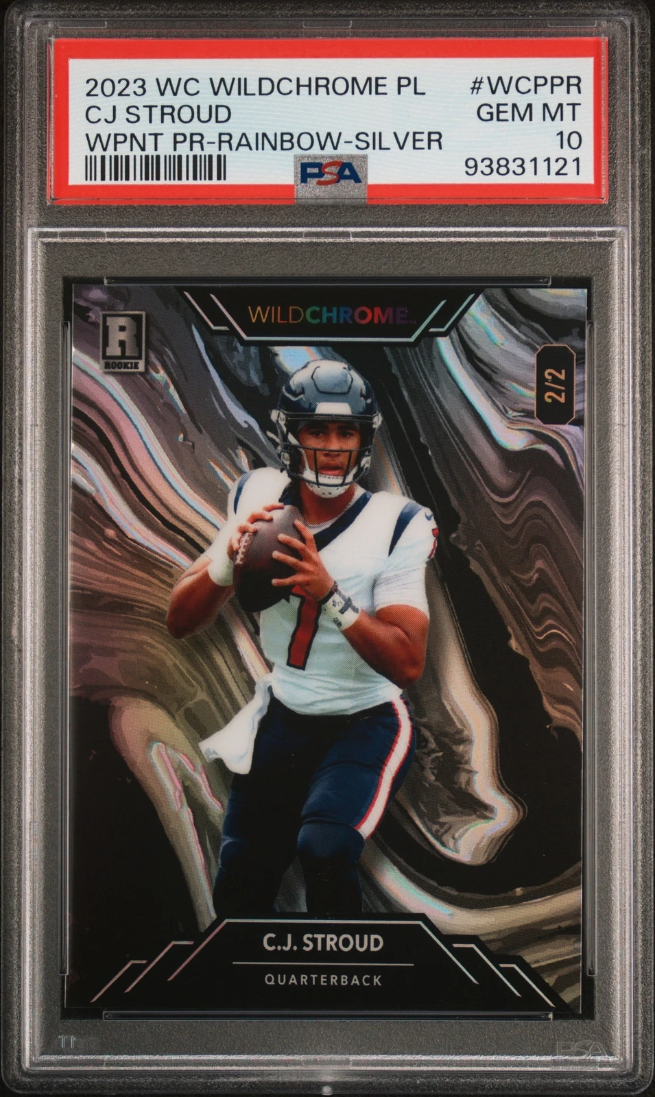 CJ Stroud Wild Card Wildchrome Pro-Look Wildpaint Promo #WCPPR Rainbow Foil-Silver