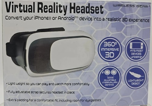 Virtual Reality Headset by Wireless Gear Realistic 3D Experience Model G0391 - Picture 3 of 7