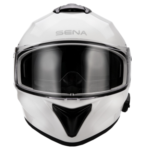 SENA OUTFORCE MOTORCYCLE HELMET LID BLUETOOTH COMMUNICATOR + SUNSHIELD WHITE LG - Picture 3 of 6