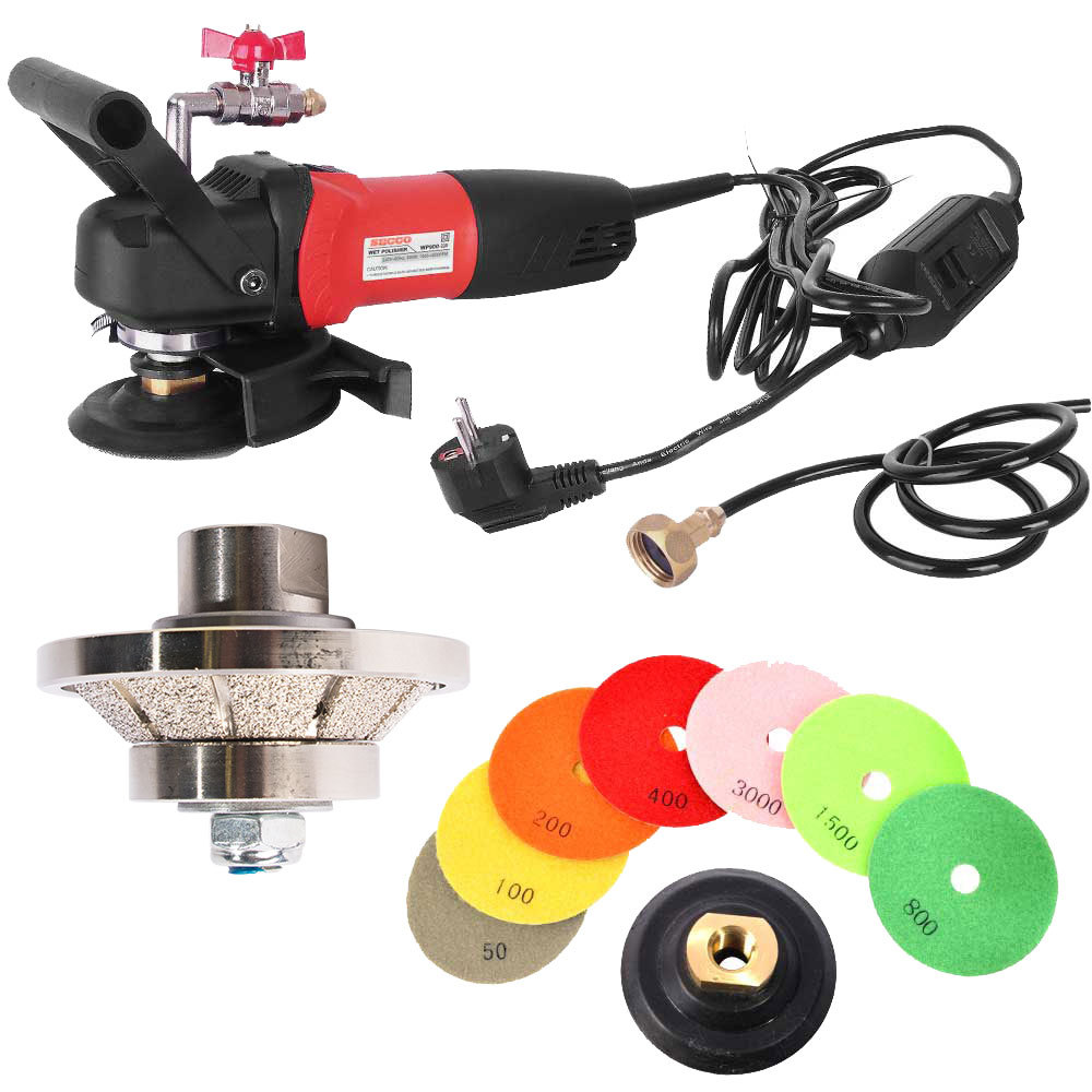Hardin 220 Volt 3/8 Inch Bevel Wet Polisher Kit - 38BWVPOLSET220