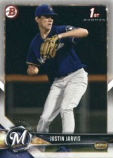 2018 Bowman Draft #BD-104 Justin Jarvis Milwaukee Brewers