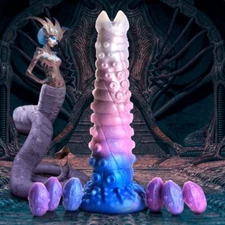 Creature Cocks: Tenta-Queen Ovipositor Silicone Dildo w Eggs  ---FREE SHIPPING!!