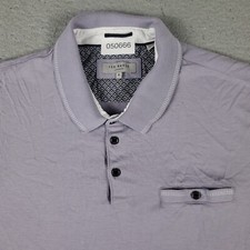 Ted Baker London Polo Shirt Mens Size 6 Purple Casual Short Sleeve Adult