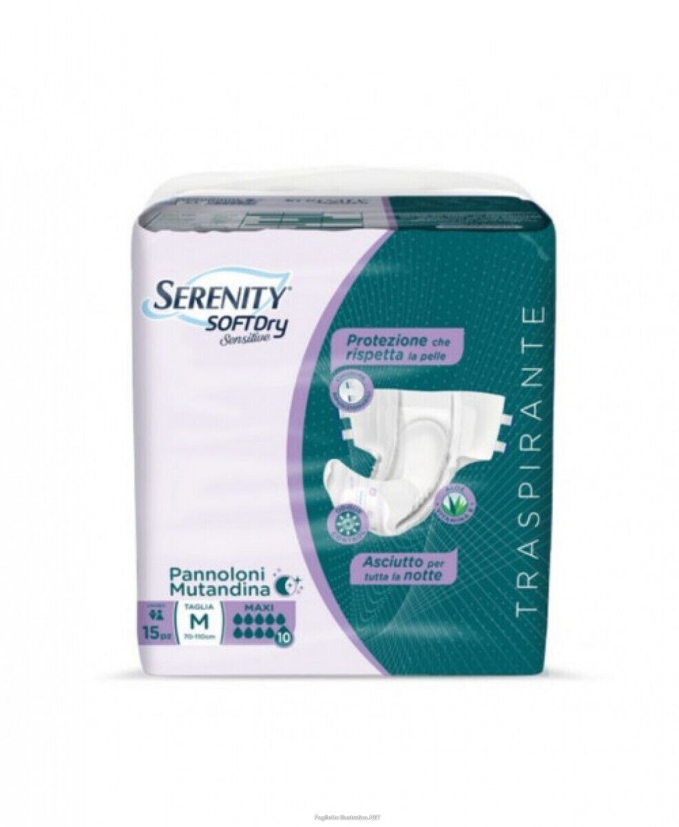 Pannoloni Mutandina Serenity Soft Dry Maxi Taglia M 15 Pezzi