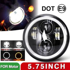 5.75" LED Headlight Halo Angle Eye for Indian Scout & Bobber Harley Dyna 883