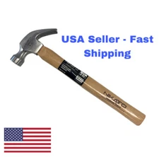 8 Oz, 13 Oz,  16 Oz Curved Claw Wood Handle Hammer. NIKATTO USA STOCK