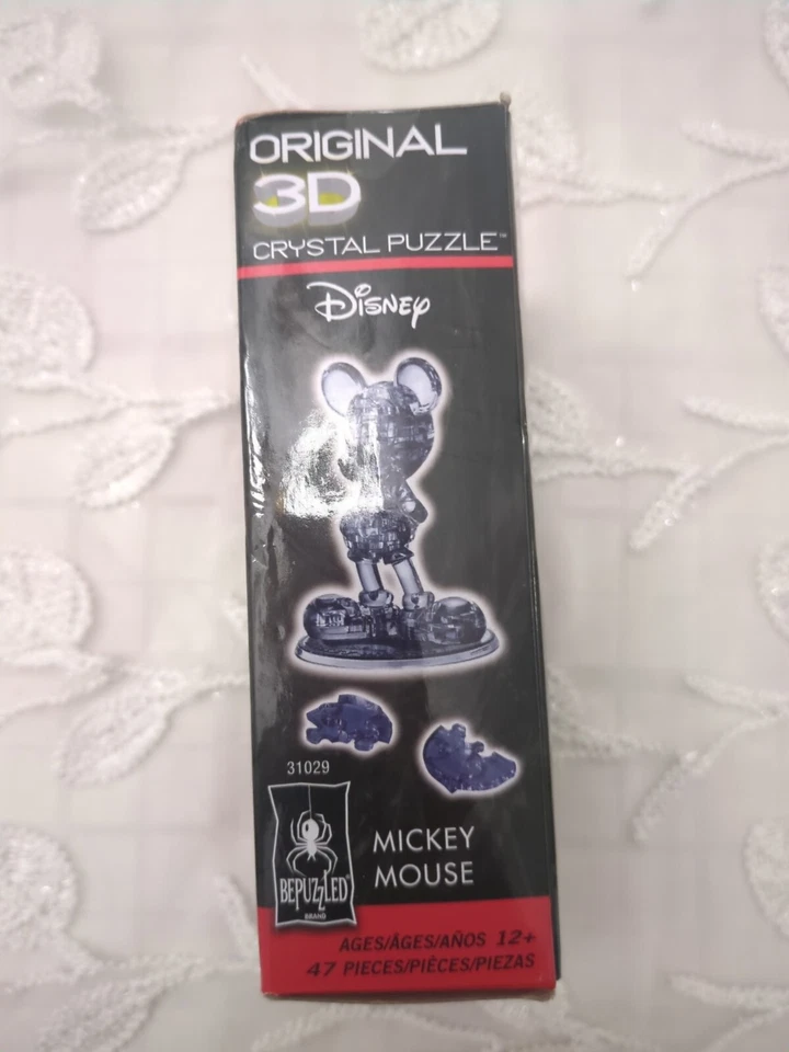 Rompecabezas de Cristal 3D Original Mickey Mouse Nivel 1 Negro BePuzzled Faltan Artículos. Foto 2 de 4