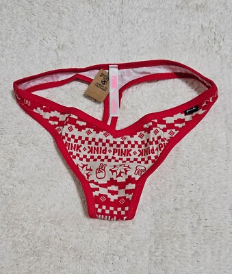 Victoria's Secret VS Pink! Cotton Dream Angels Thong Bikini Panty Size M NWOT