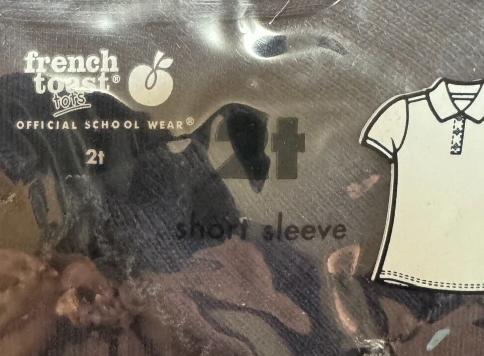 Nuevo en Paquete Polo French Toast Tots Manga Corta Niñas Talla 2T Azul Marino Oscuro 2010 Foto 2 de 4