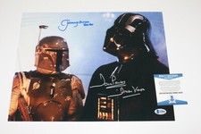 JEREMY BULLOCH DAVE PROWSE SIGNED STAR WARS 11x14 MOVIE PHOTO BECKETT COA BOBA