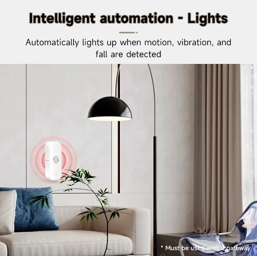 1/2pcs Tuya Smart Home WiFi Vibration Sensor Realtime Monitor App Remote - Picture 8 of 13