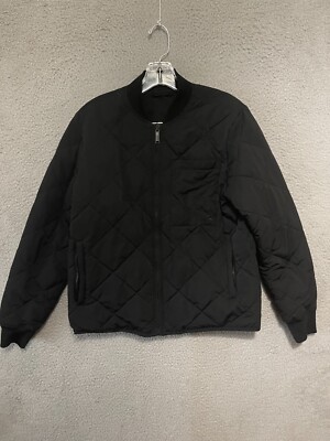 Frank And Oak Womens Bomber Jacket The Skyline Reversible Size Medium Black