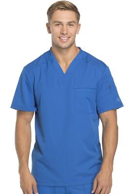 Dickies Dynamix Scrubs for Men, Athletic-Inspired V-Neck DK610, Size: L, Royal