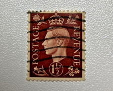 1938 UK 1 1/2d Postage Revenue Stamp - King George VI - Used
