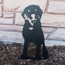 Labrador Retriever Black Metal Dog Silhouette