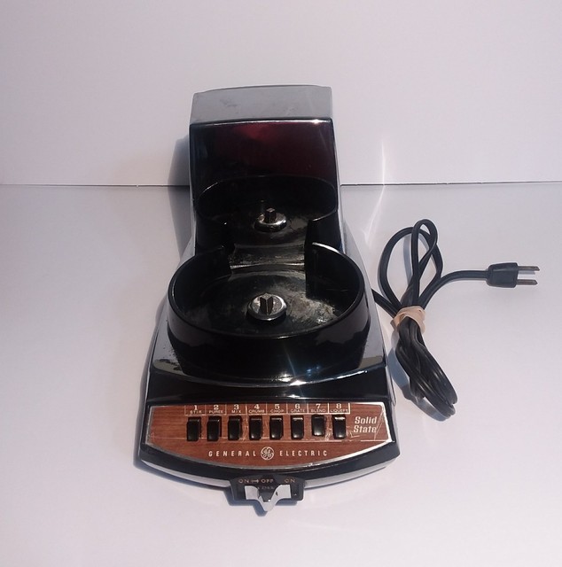 General Electric Blender D2BL3 Replacement Part Motor Base Chrome Black