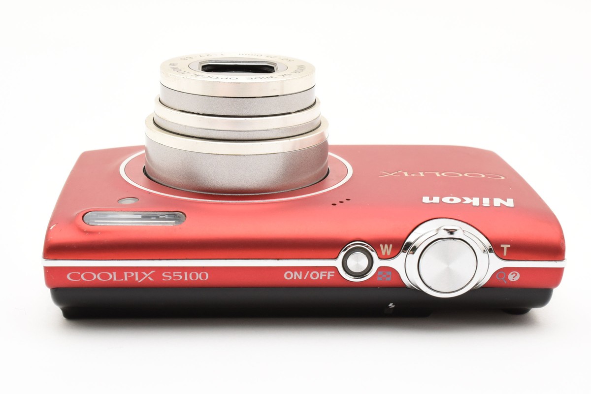 Near MINT】Nikon COOLPIX S5100 Red Digital Camera from Japan