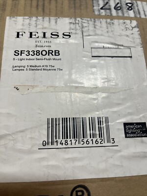  Feiss SF338ORB - 5 Light 30 in Oil Rubbed Bronze Semi-Flush Mount Ceiling Light