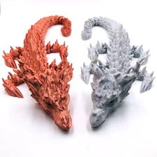 3D Printed Stone or Copper Dragon Mystical Articulating 16 Inch Desert US Made