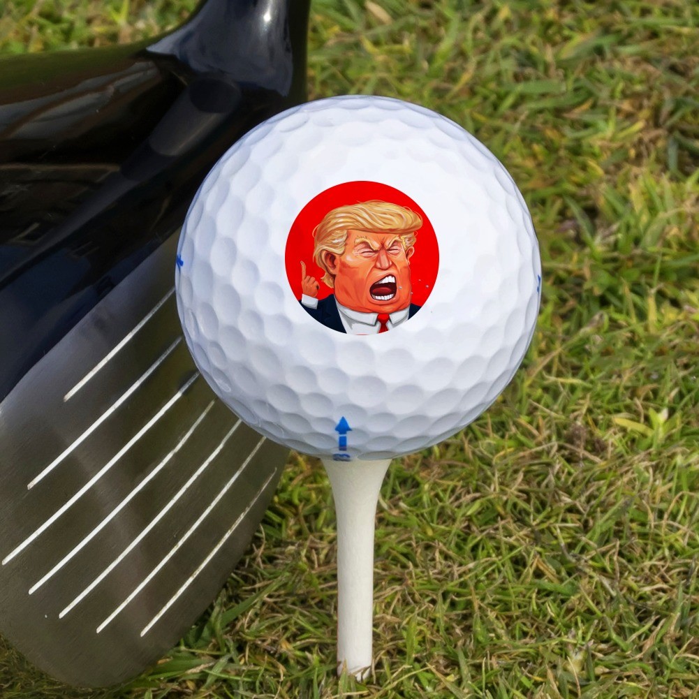 Angry Donald Trump Face Novelty Golf Balls 3 Pack