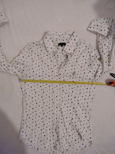 BOGNER XL? White Star Shirt Blouse Fitted Buttons Long Sleeve 100% Cotton - Picture 8 of 14