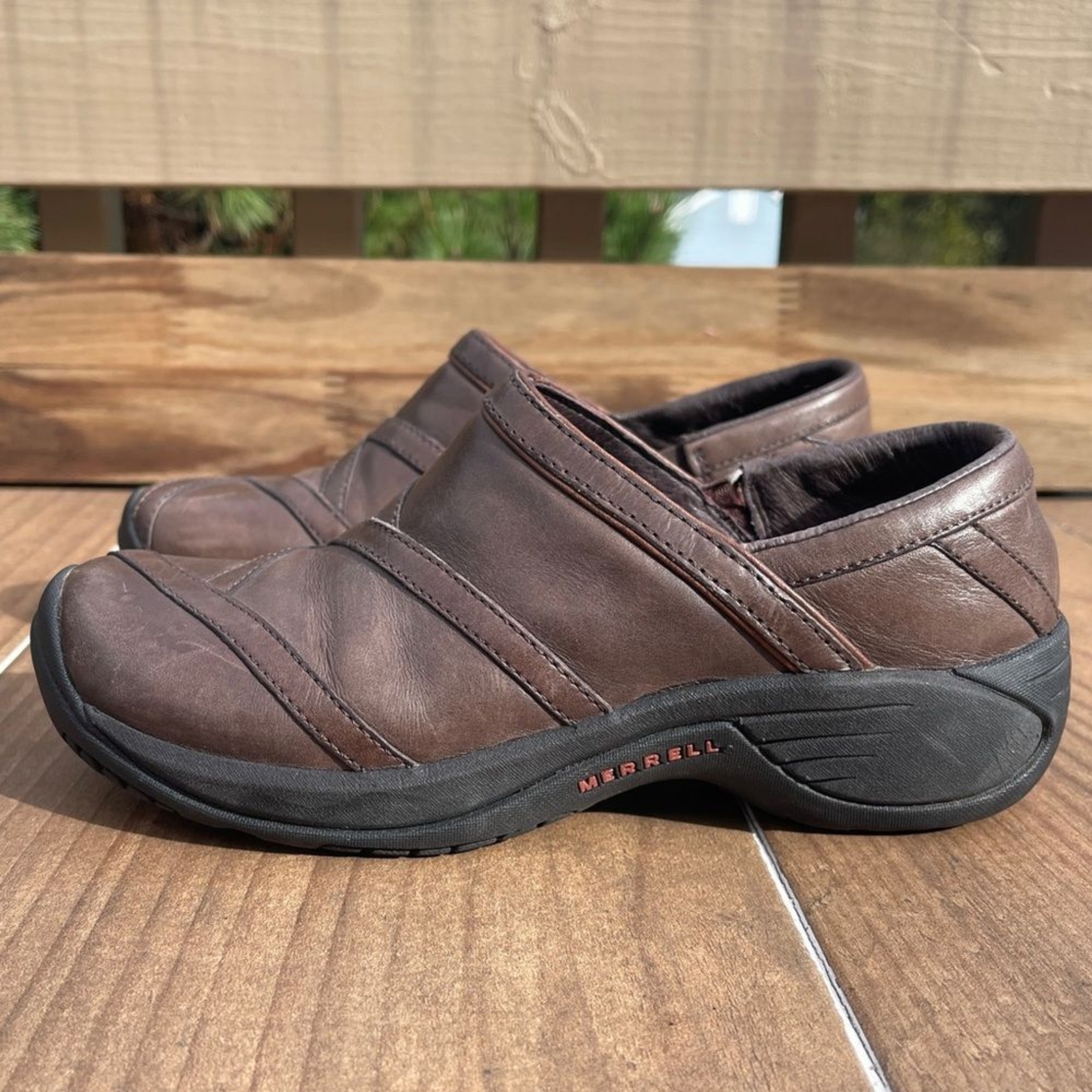 Merrell Encore Eclipse Smooth Bug brown leather s… - image 1