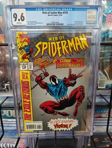 WEB OF SPIDER-MAN #118 (1994) - CGC GRADE 9.6 - 1ST APP REILLY SCARLET SPIDER