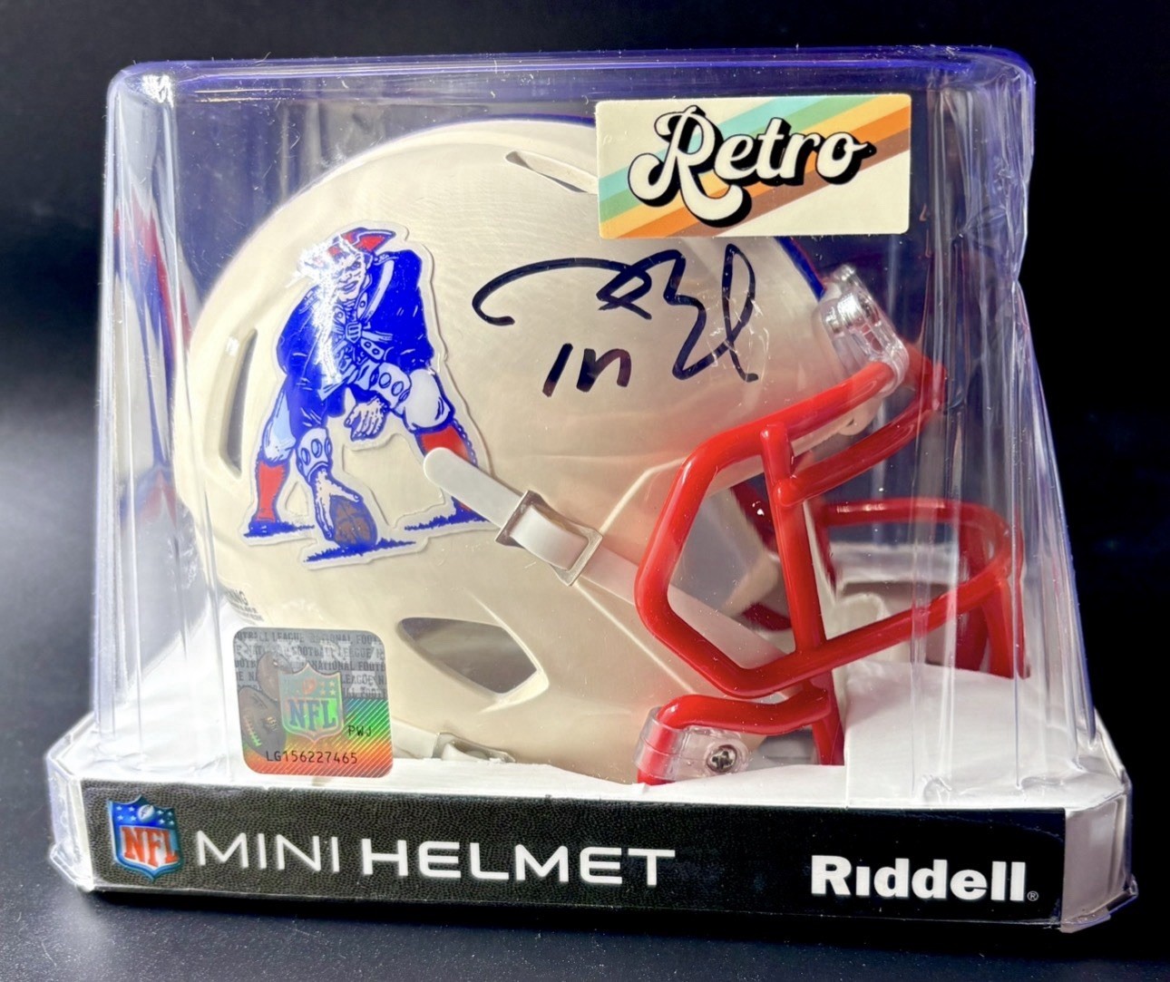 Tom Brady PSA/DNA Patriots Retro Throwback Mini Helmet Rare Retro view 7