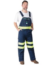 Liberty Men's Hi-Vis Tape Bib Overalls - 18T008 DY9 40W x 28L