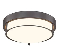 12in Flush Mount Ceiling Light 2 Light Oil Rubbed Bronze Fixture NEW