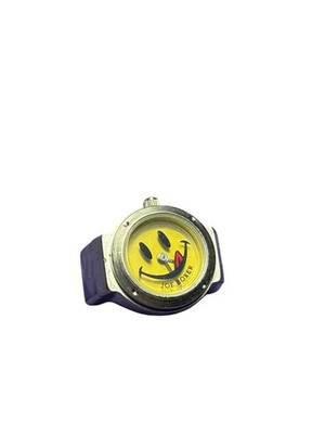 Vtg 1996 Timex Joe Boxer Rotating Smiley Face Expansion Ring Watch Quartz Works