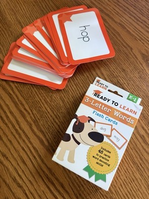Ready to Learn 3-Letter Words Flash Cards K-1 Reading/Phonics 48 ISBN